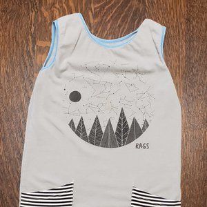 Rags to Raches Constellation Romper 3/4T EUC HTF